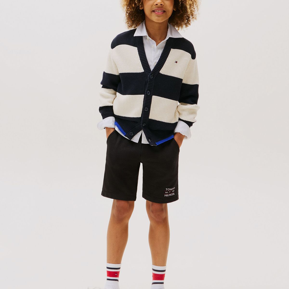 TOMMY HILFIGER - Short Con Logo Gráfico Negro Tommy Hilfiger