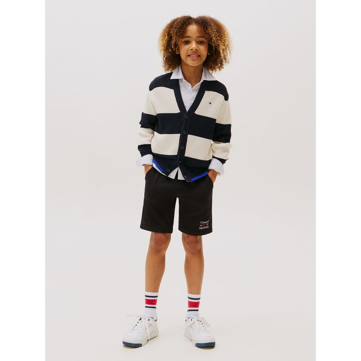 TOMMY HILFIGER - Short Con Logo Gráfico Negro Tommy Hilfiger