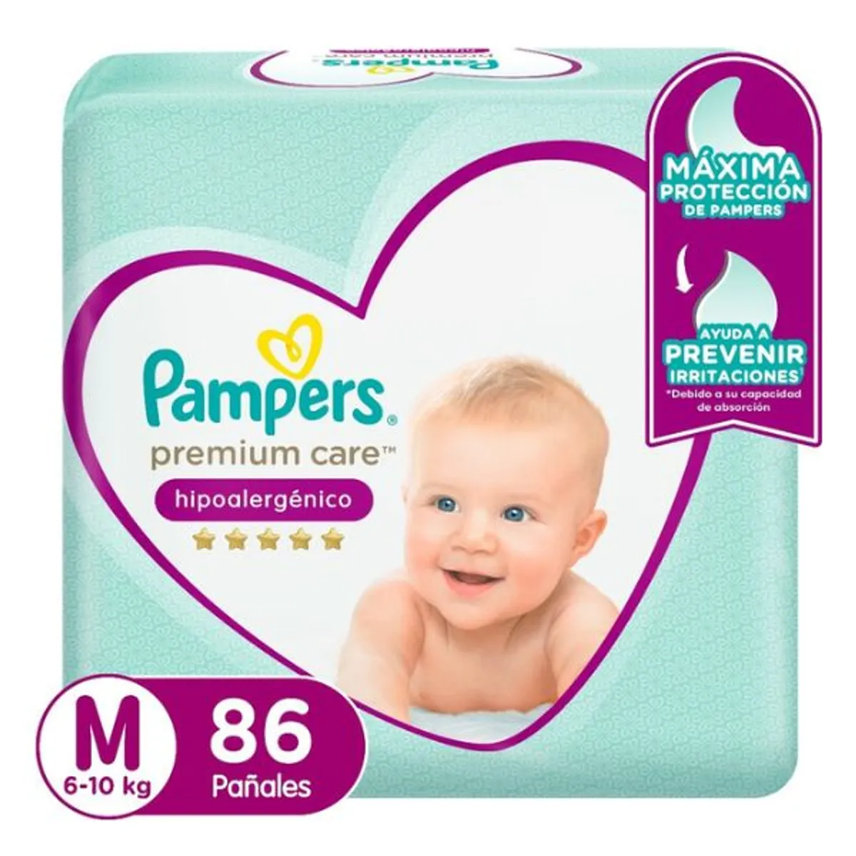 PAMPERS - Pañal Pampers Premium Care M 86