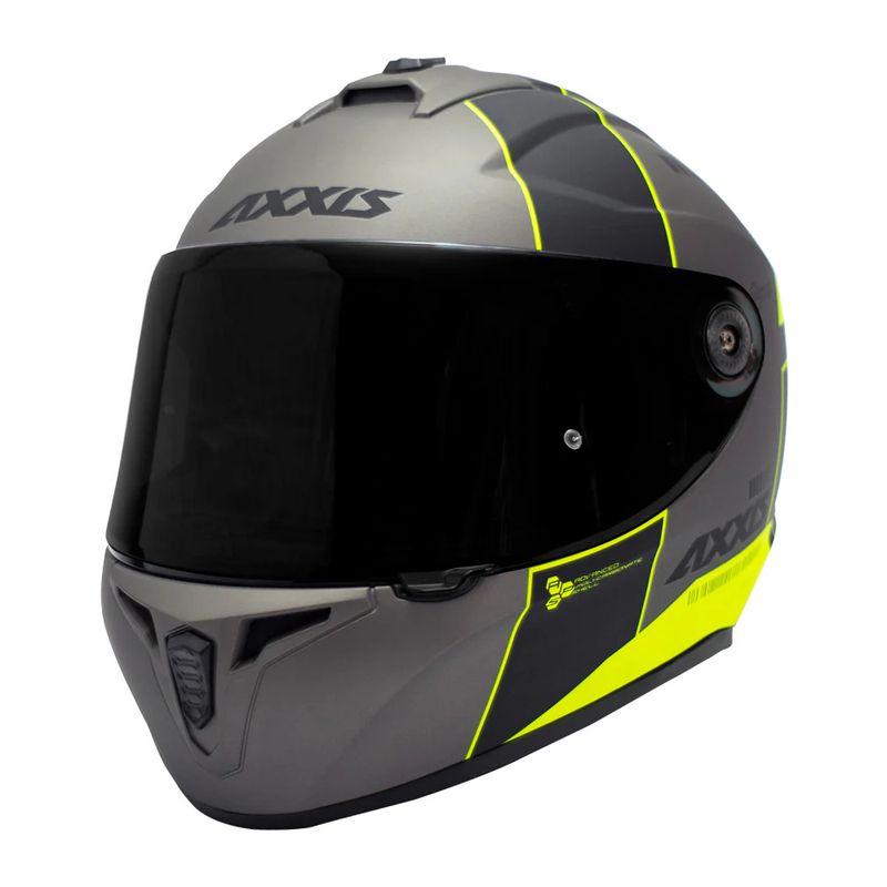 AXXIS - Casco Moto Axxis Draken MP4 C3 Amarillo Fluor Mate S