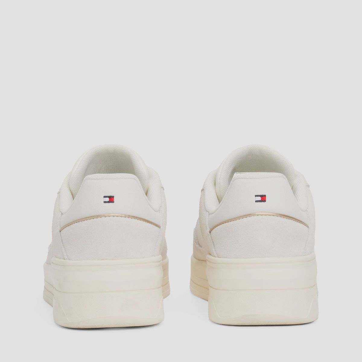TOMMY HILFIGER - Zapatillas De Baloncesto Con Texturas Mixtas Blanco Tommy Hilfiger