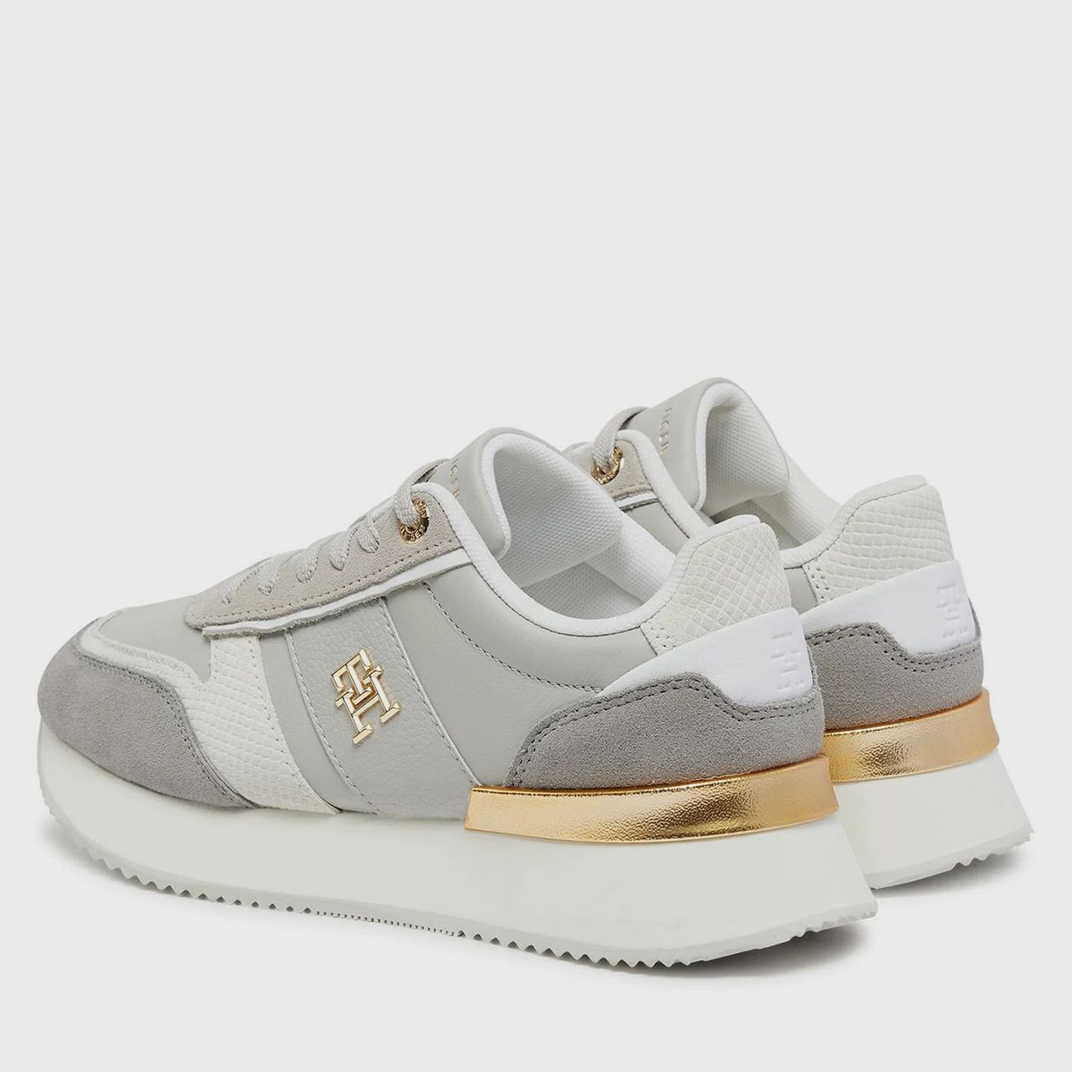 TOMMY HILFIGER - Zapatillas Con Paneles Metalizados Gris Tommy Hilfiger