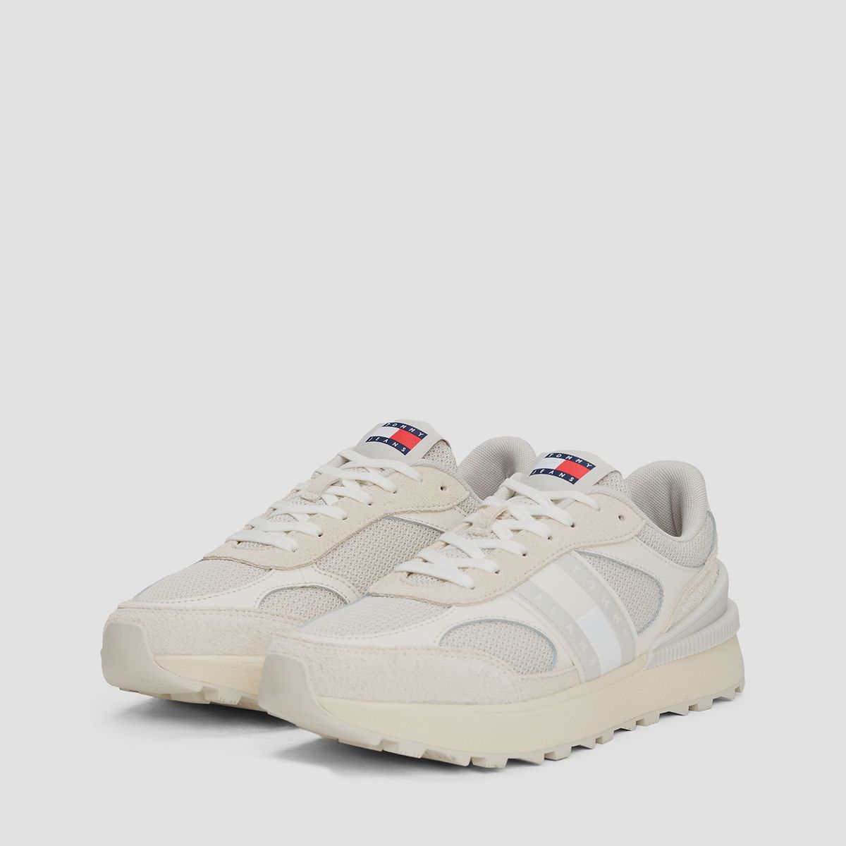 TOMMY HILFIGER - Zapatillas Deportivas Robustas De Ante Beige Tommy Jeans