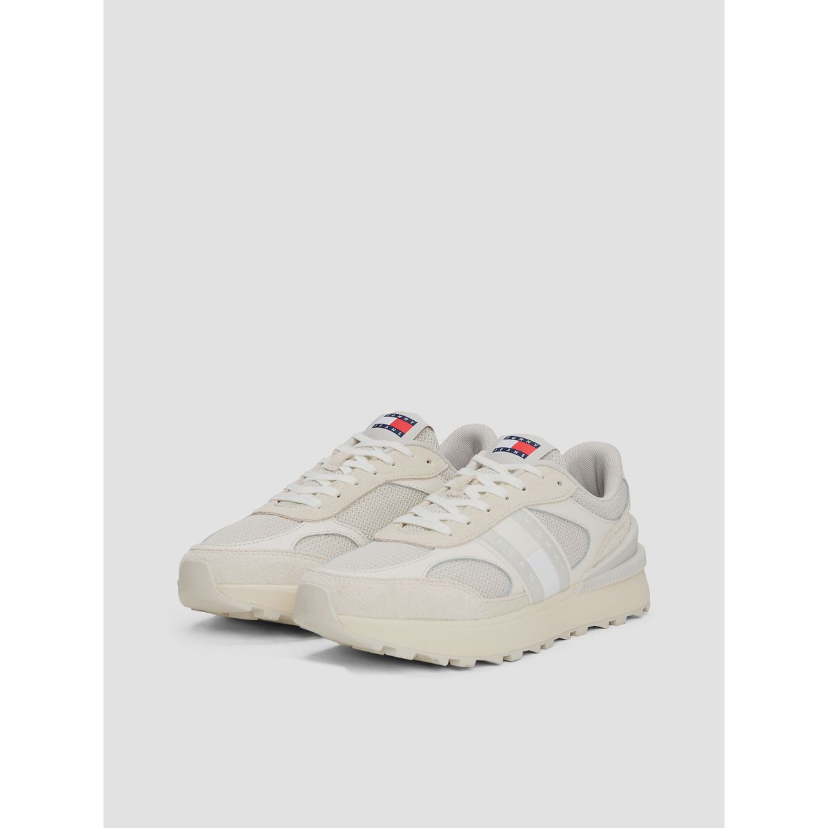 TOMMY HILFIGER - Zapatillas Deportivas Robustas De Ante Beige Tommy Jeans