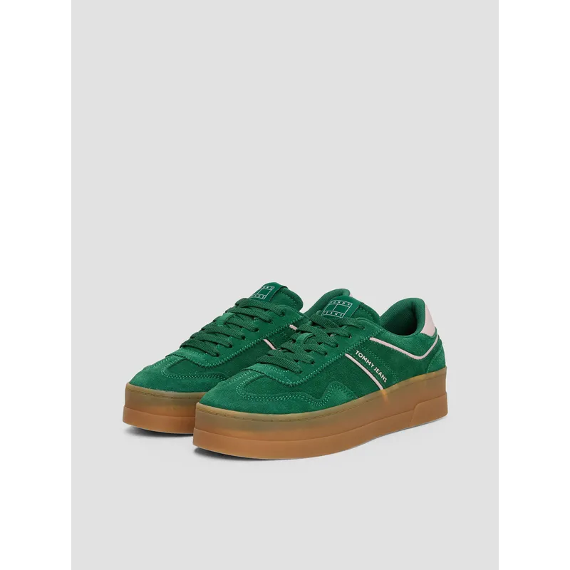 TOMMY HILFIGER - Zapatillas The Greenwich De Ante Verde Tommy Jeans