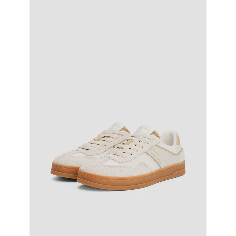 TOMMY HILFIGER - Zapatillas The Greenwich De Cuero Beige Tommy Jeans