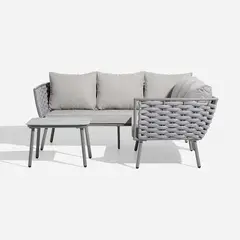 ROSEN - SET SECCIONAL FERNETTI 3P DER GRIS