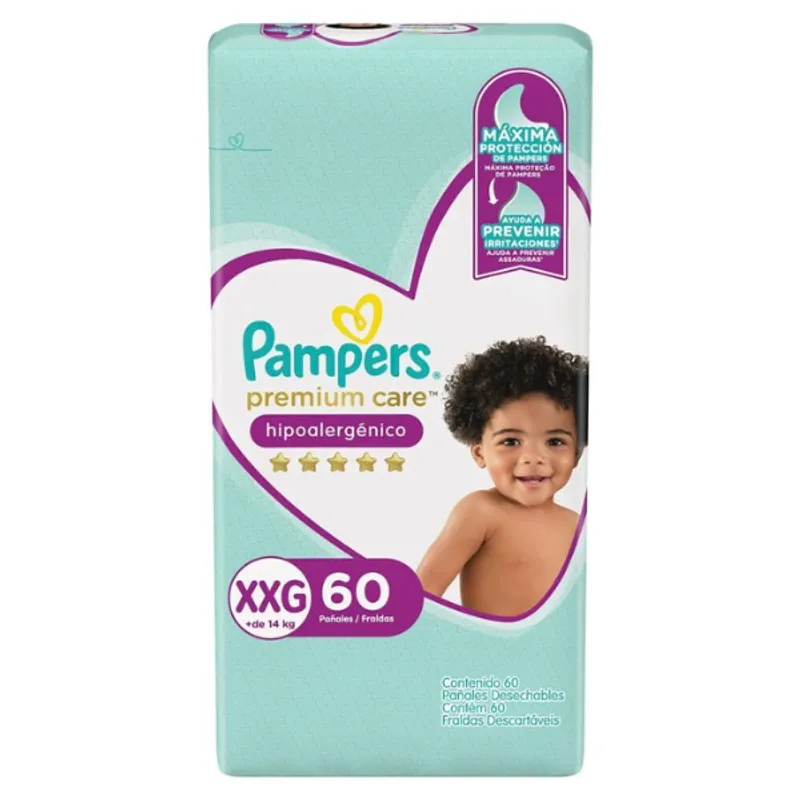 PAMPERS - Pañal Pampers Premium Care XXG 60