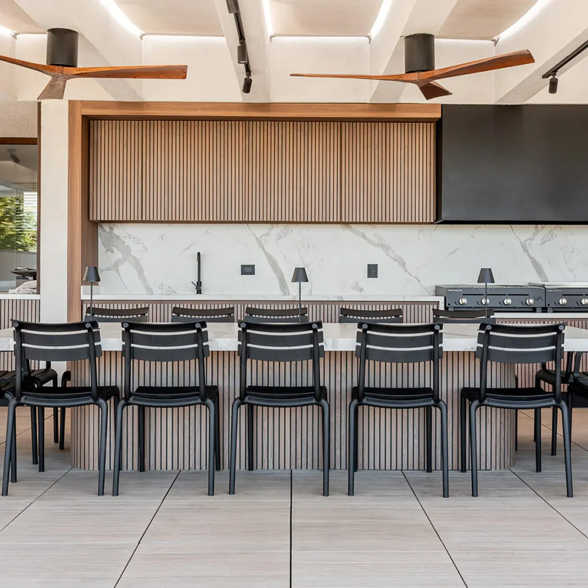 DECO EXTERIOR - 4 Sillas de exterior Helen color negro