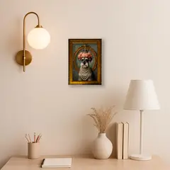 GENERICO - Cuadro 20x30 Schnauzer Royal con Flores