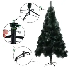 GENERICO - Árbol Navidad Pino Verde 180 Cm 800 Ramas Adorno Patas Metal