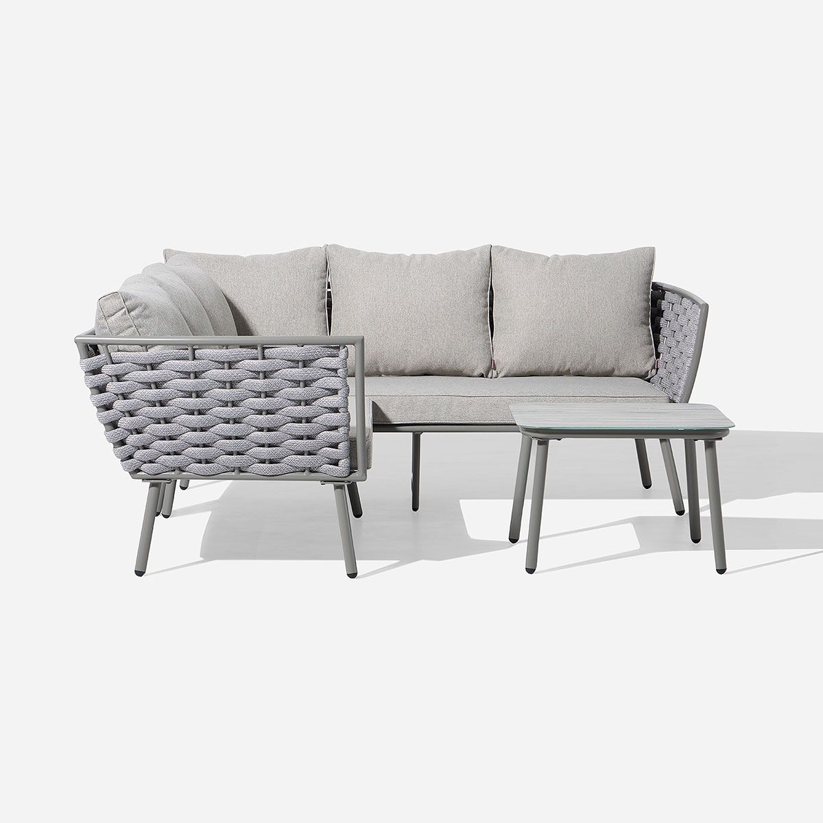 ROSEN - Set Seccional de Terraza Fernetti 3 Piezas Izq. Gris