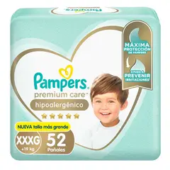 PAMPERS - Pañal Premium Care XXXG 52