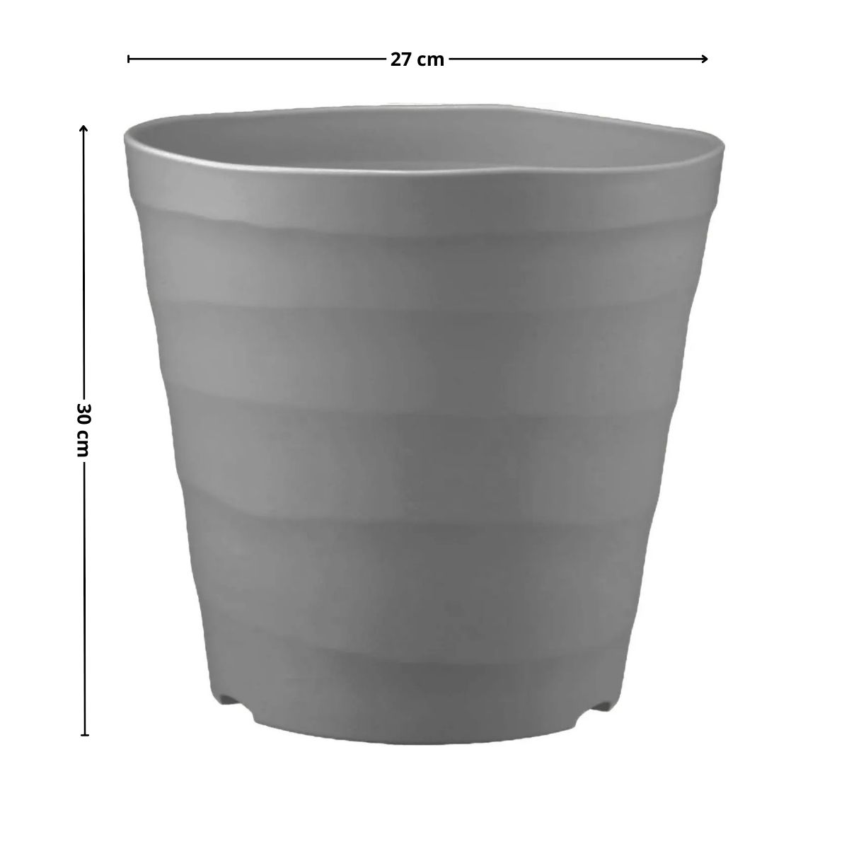 GENERICO - Macetero 27x30cm gris Casa VIVA