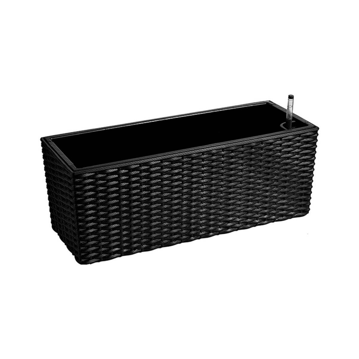 GENERICO - Macetero rectangular 50x49x19 cm negro Casa VIVA
