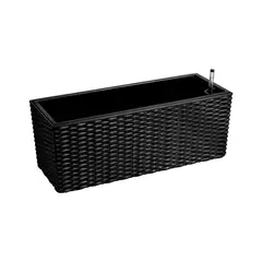 GENERICO - Macetero rectangular 50x49x19 cm negro Casa VIVA