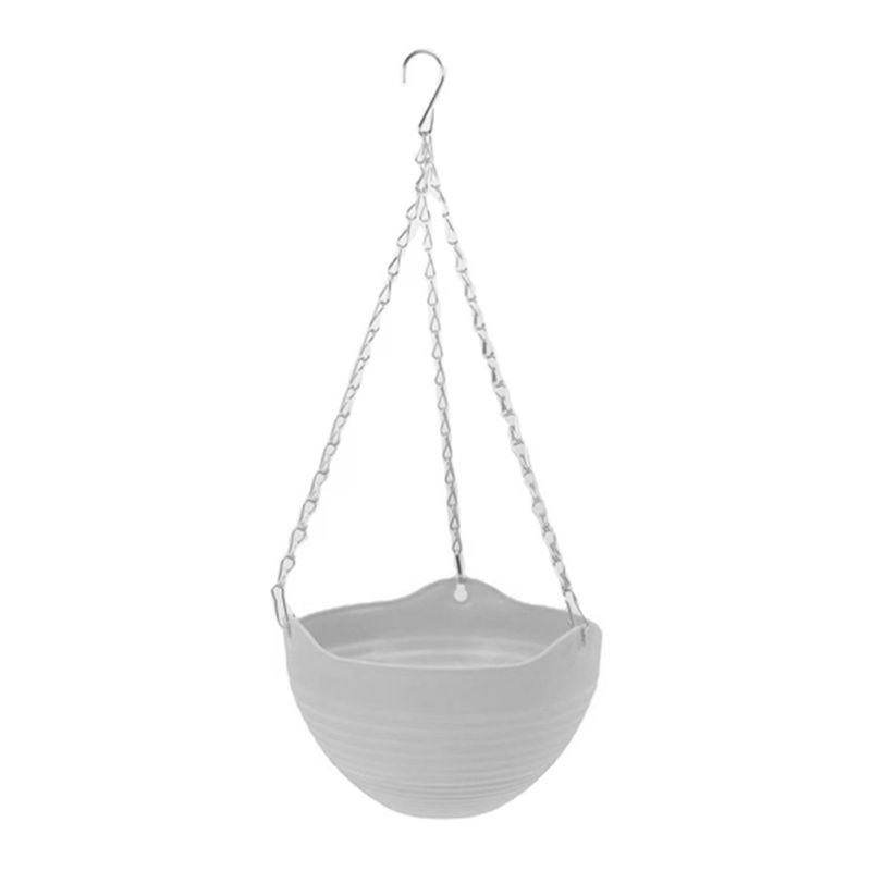 GENERICO - Macetero colgante 21x13 cm gris Casa VIVA