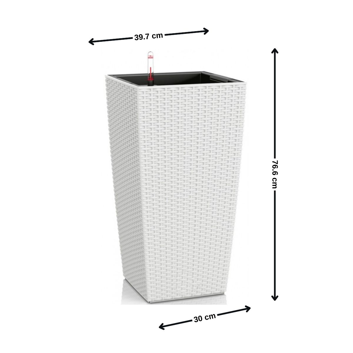 GENERICO - Macetero 39x31x77 cm blanco Casa VIVA