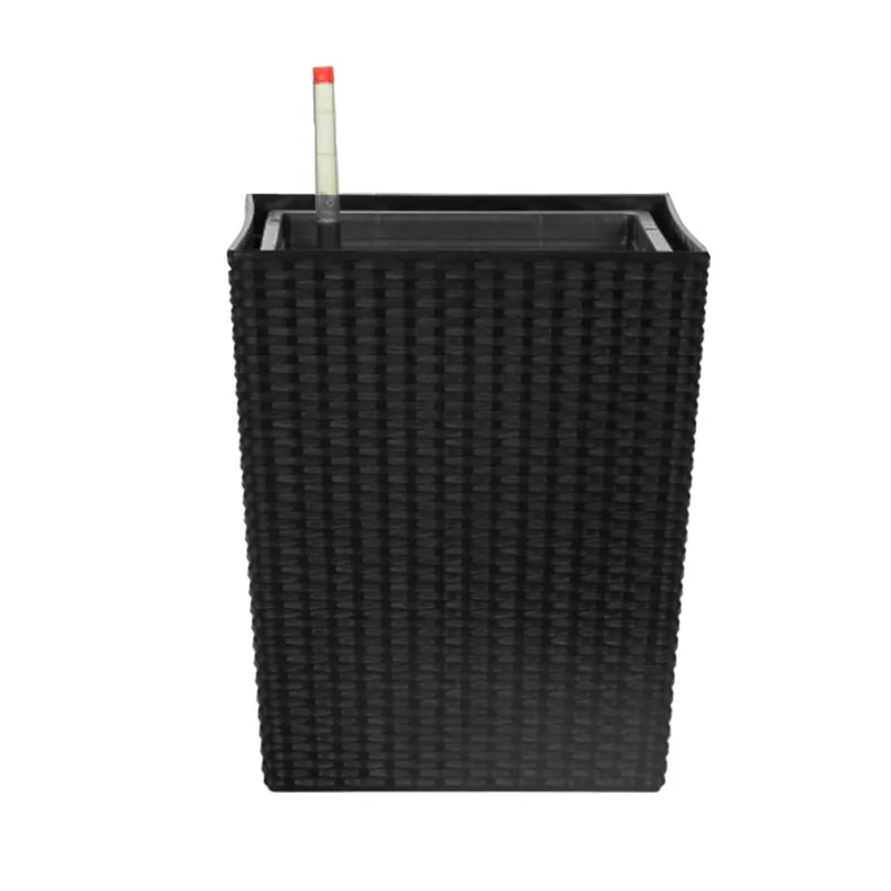 GENERICO - Macetero 30x22x36 cm negro Casa VIVA