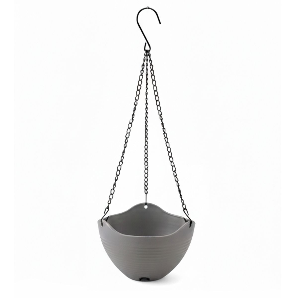 GENERICO - Macetero Colgante Jardín 24x15 Cm Gris Oscuro Casa Viva