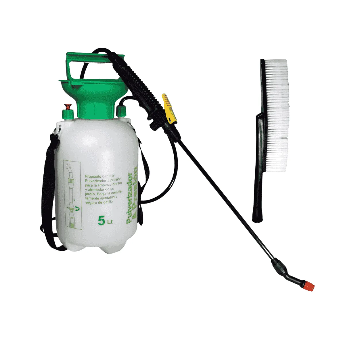 POWER FORCE - Fumigador Pulverizador Manual 5 Litros Bomba Presión Rociador Portátil
