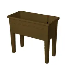 GENERICO - Macetero rectangular 74x34x65cm marrón Casa VIVA