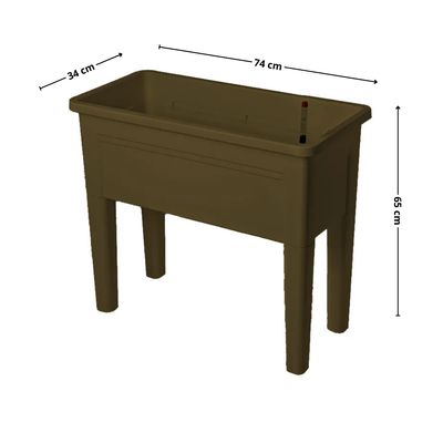 Imagen 2 del producto Macetero rectangular 74x34x65cm marrón Casa VIVA