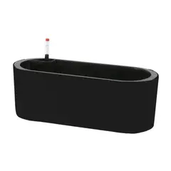 GENERICO - Macetero ovalado 42x16x15 cm negro Casa VIVA