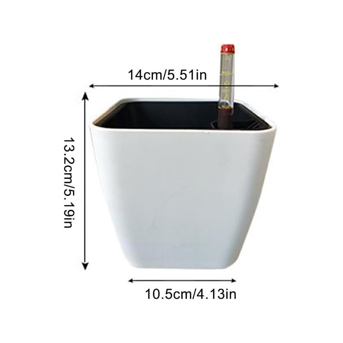 GENERICO - Macetero 13x13 cm blanco Casa VIVA