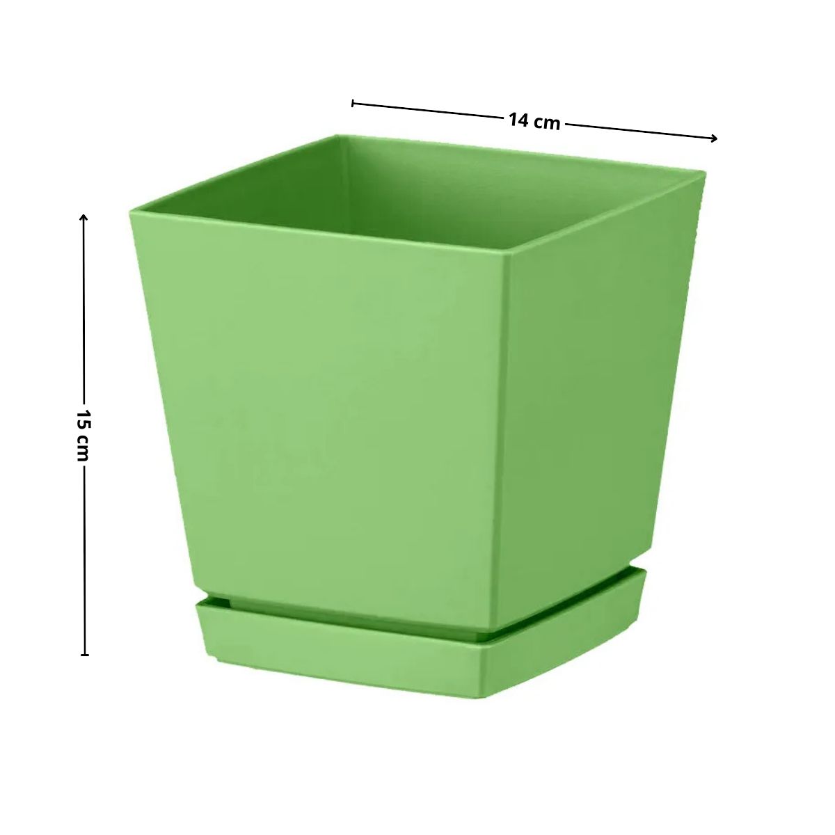 GENERICO - Macetero 14x15 cm verde Casa VIVA