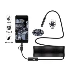 GENERICO - Cámara Endoscopica -2 Metros Usb Y Micro Usb - USB C para Celular
