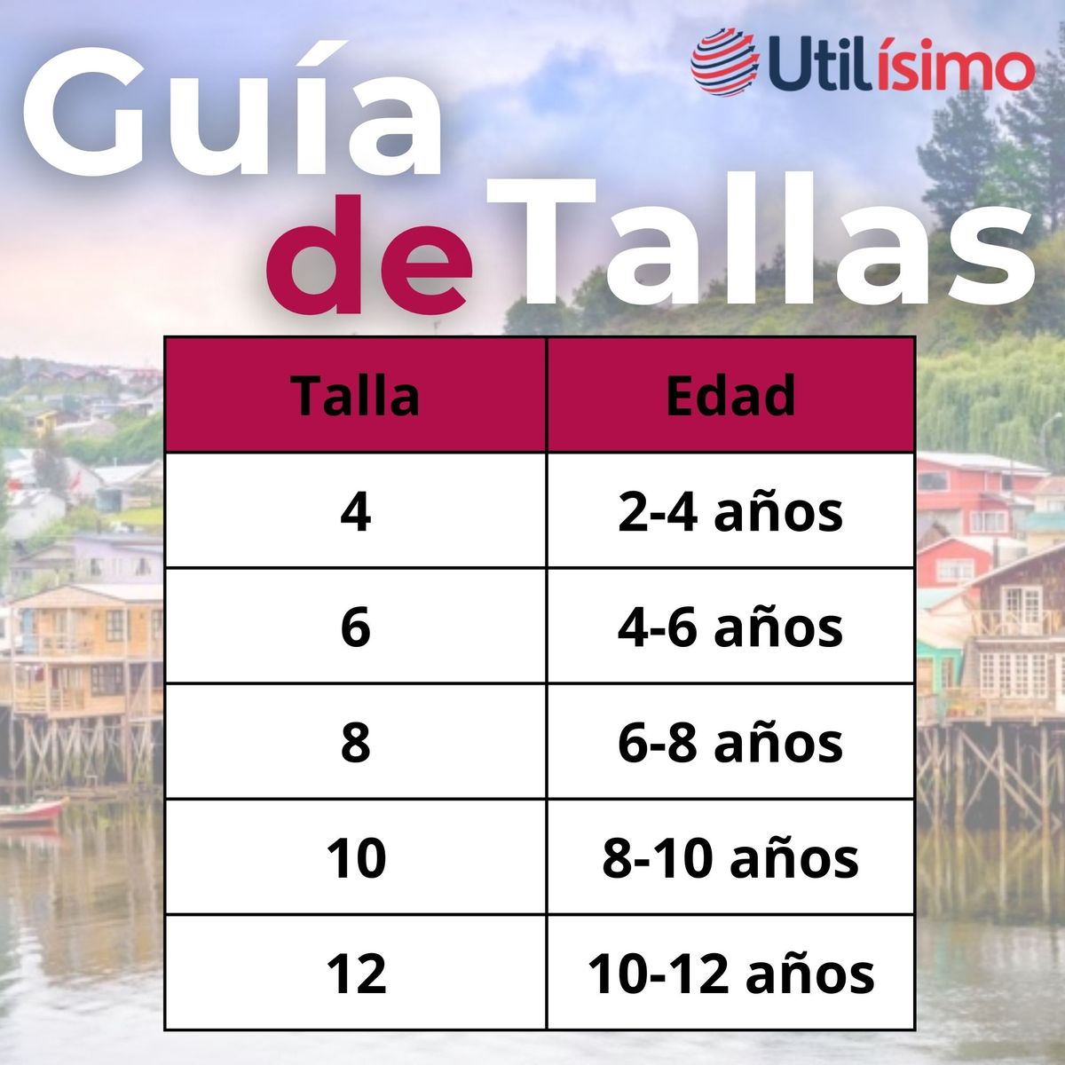 UTILISIMO - Traje Chilote Niño + Polera Fiestas Patrias Chile 4 a 6 años