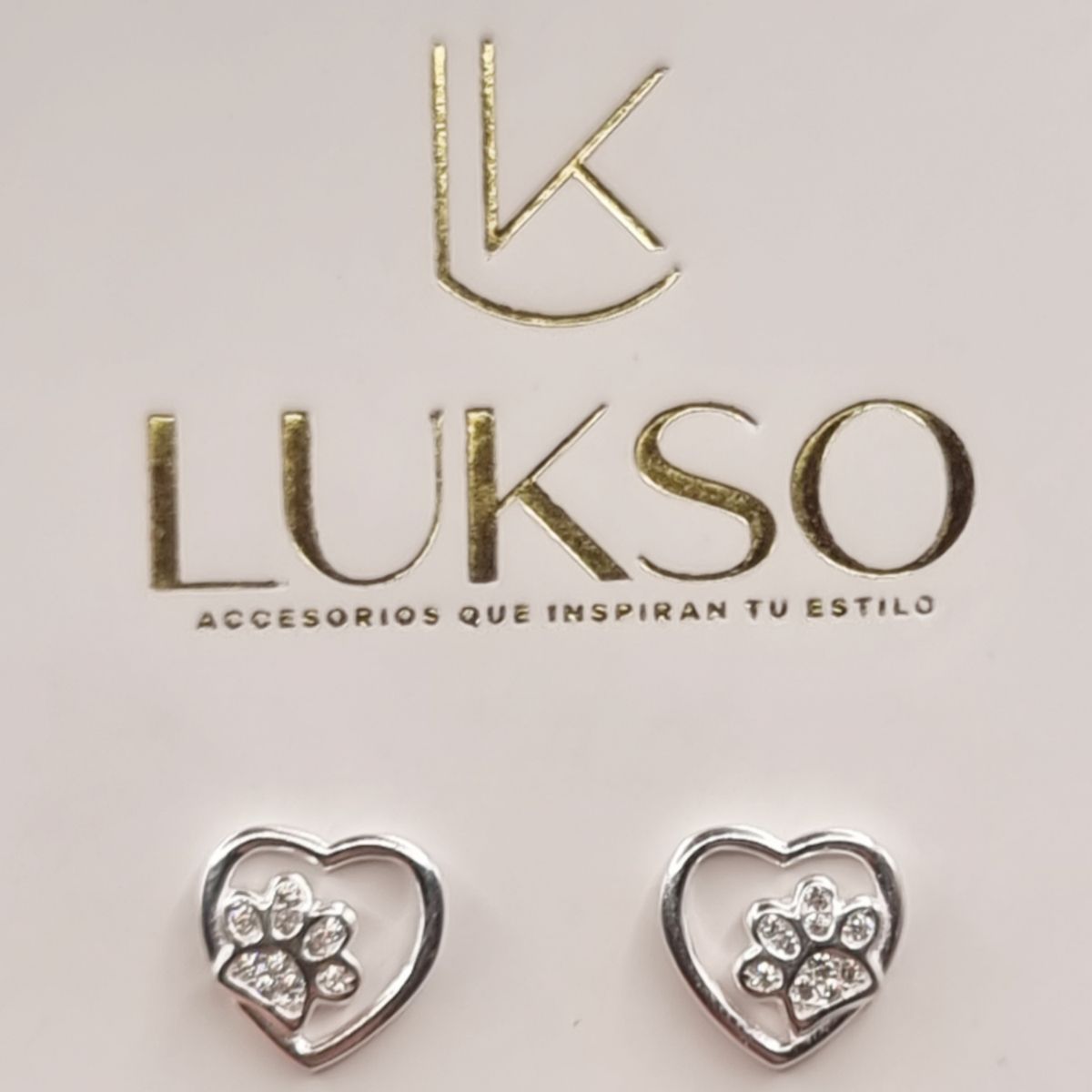 LK LUKSO - Aros Huella de Mascota con Circón