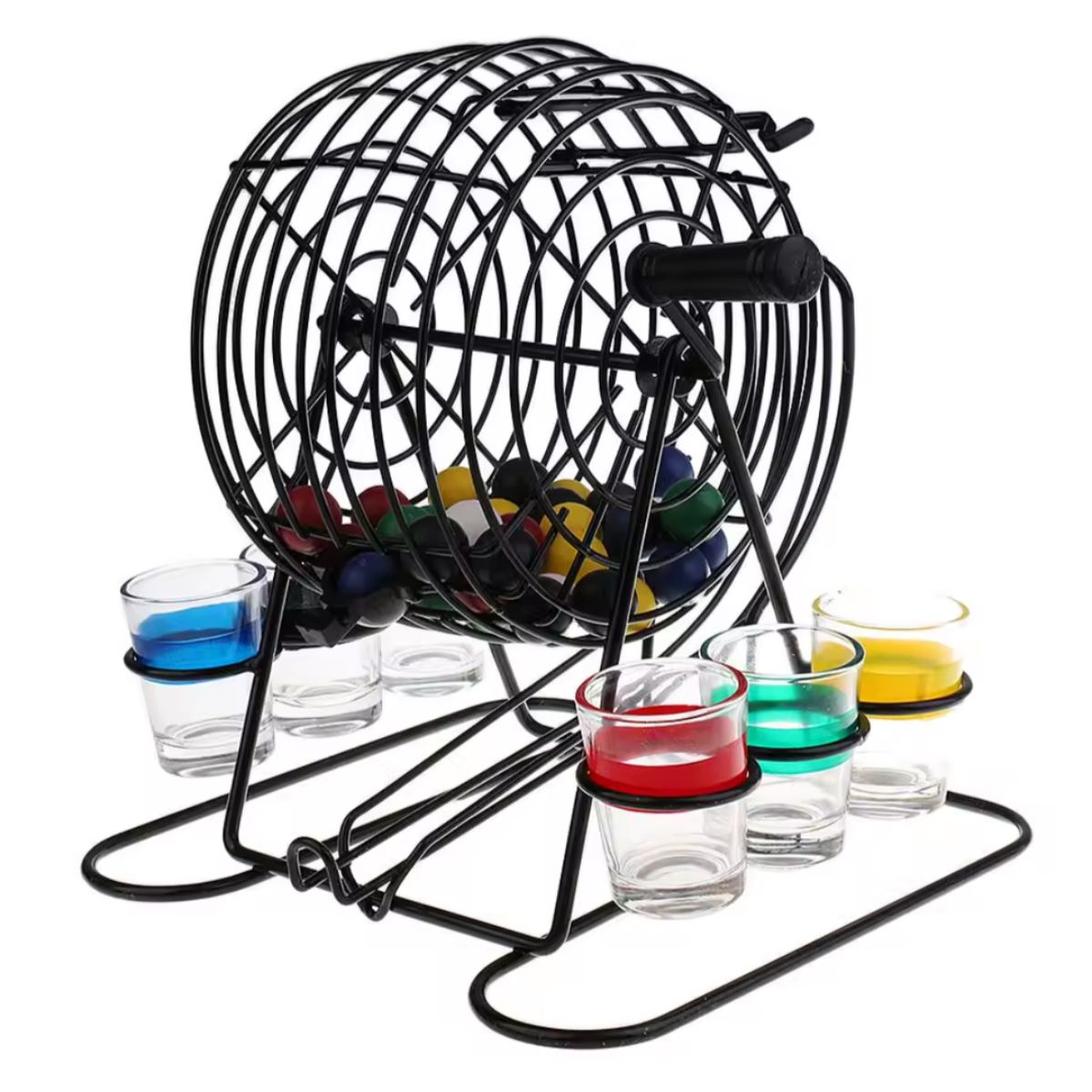 GENERICO - Bingo De Shots Metálico Con Vasos De Colores Para Fiestas