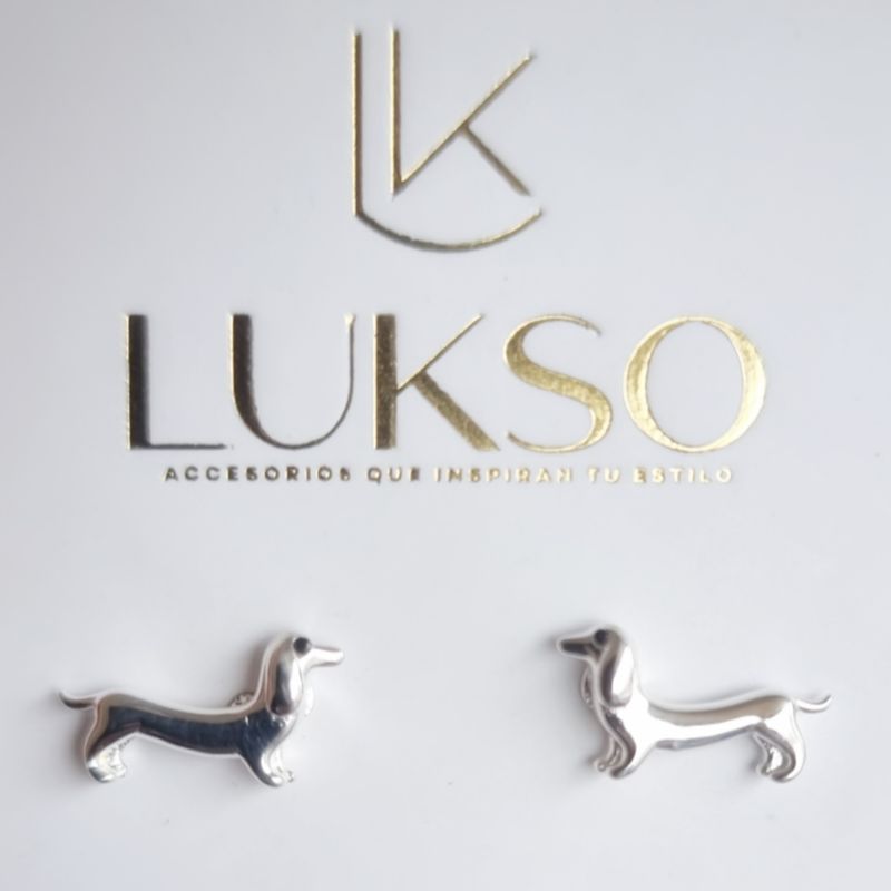 LK LUKSO - Aros Perrito Salchicha Dachshund en Plata 925