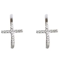 LK LUKSO - Aros Argolla Cruz con Circones en Plata 925