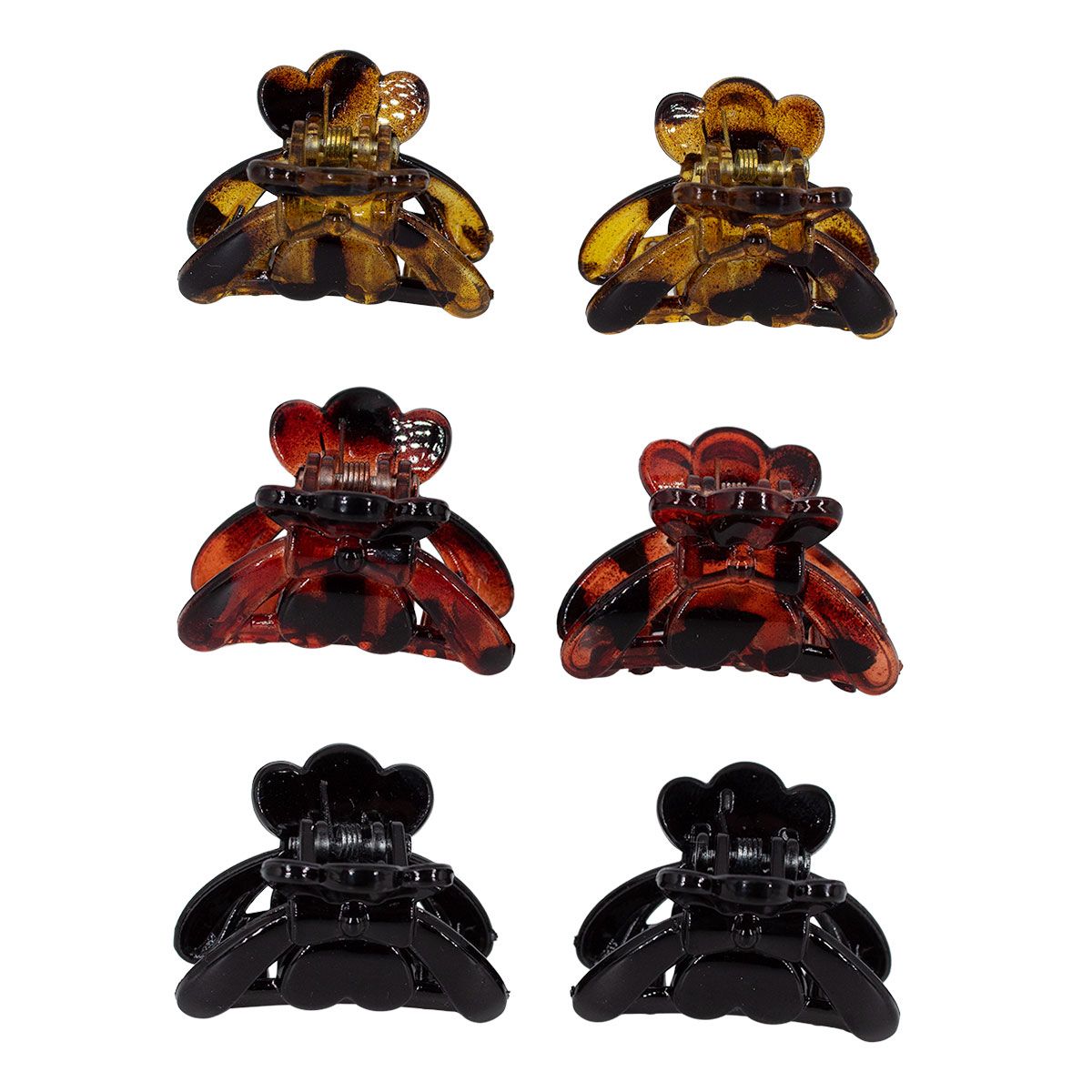 BIJOUTERIA LB20 SPA - Set de 6 Pinza tipo tiburón para el pelo  -  promo 15