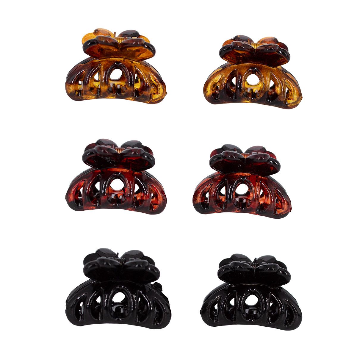 BIJOUTERIA LB20 SPA - Set de 6 Pinza tipo tiburón para el pelo  -  promo 13