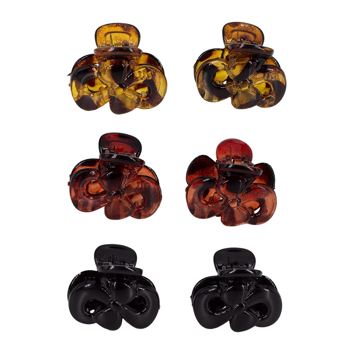 BIJOUTERIA LB20 SPA - Set de 6 Pinza tipo tiburón para el pelo  -  promo 16