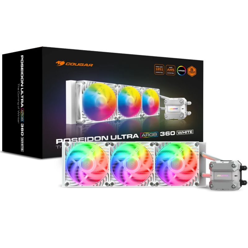 COUGAR - Refrigeración Líquida  CPU - Cougar Poseidon Ultra ARGB - 360mm