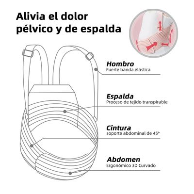 Imagen 2 del producto Faja Maternal Soporte Prenatal Ajustable Soporte Lumbar Faja