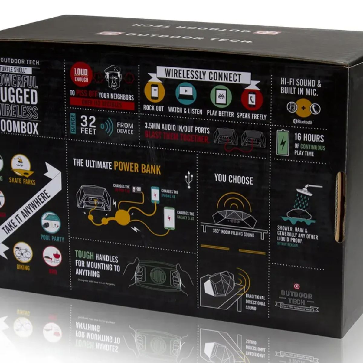 OUTDOOR TECH - Parlante Outdoor Tech Ot4200 Big Turtle Shell Powerbank Negro