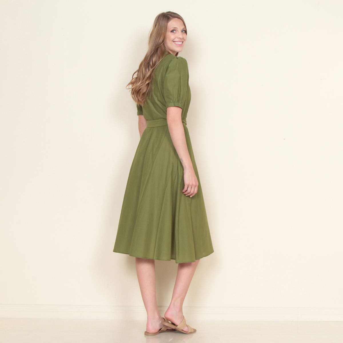 WADOS - VESTIDO MANGA CORTA ABOTONADO EN DELANTERO