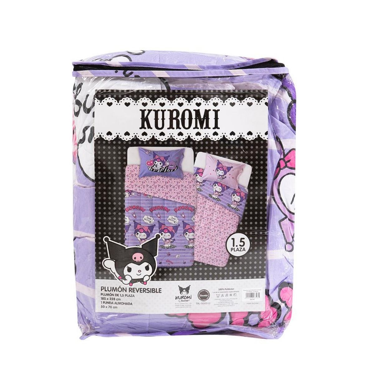 MASHINI - Plumón reversible Mashini  Nuevos Kuromi Coqueta  aptp para 1pl y 1.5 pl