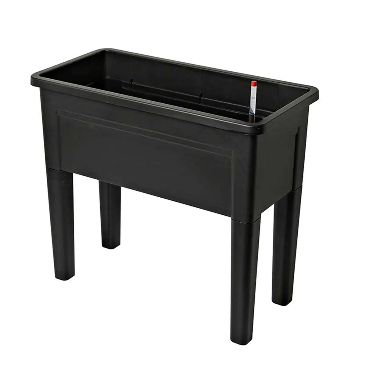 GENERICO - Macetero rectangular 74x34x65 cm negro Casa VIVA