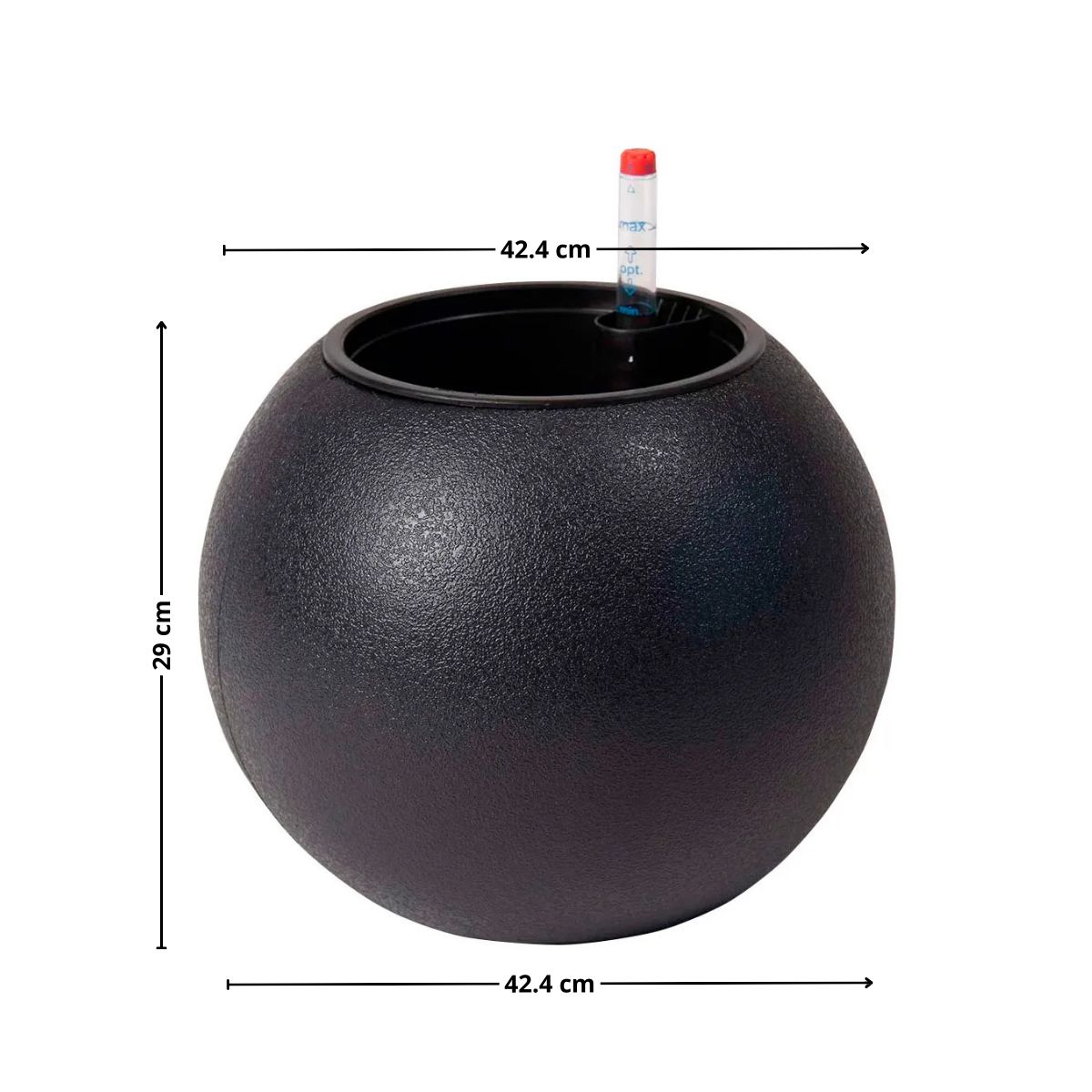 GENERICO - Macetero 42x29 cm negro Casa VIVA