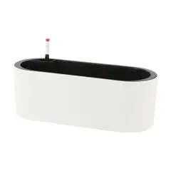 GENERICO - Macetero ovalado 42x16x15 cm blanco Casa VIVA