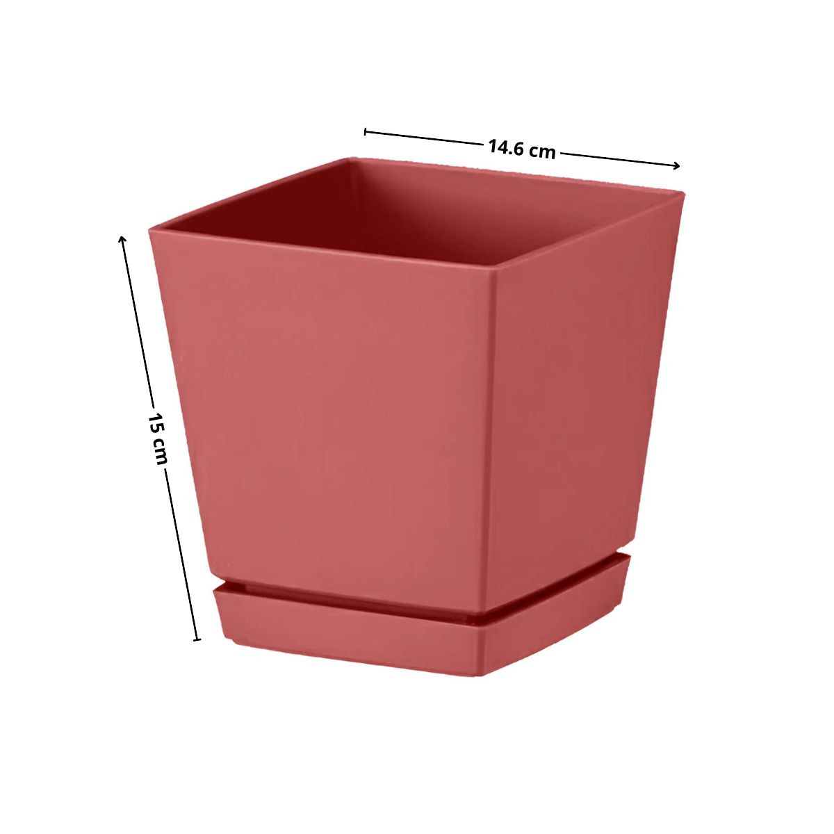 GENERICO - Macetero 14x15 cm marrón Casa VIVA