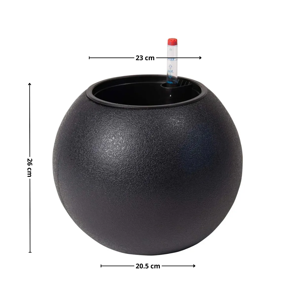 GENERICO - Macetero 23x26 cm negro Casa VIVA