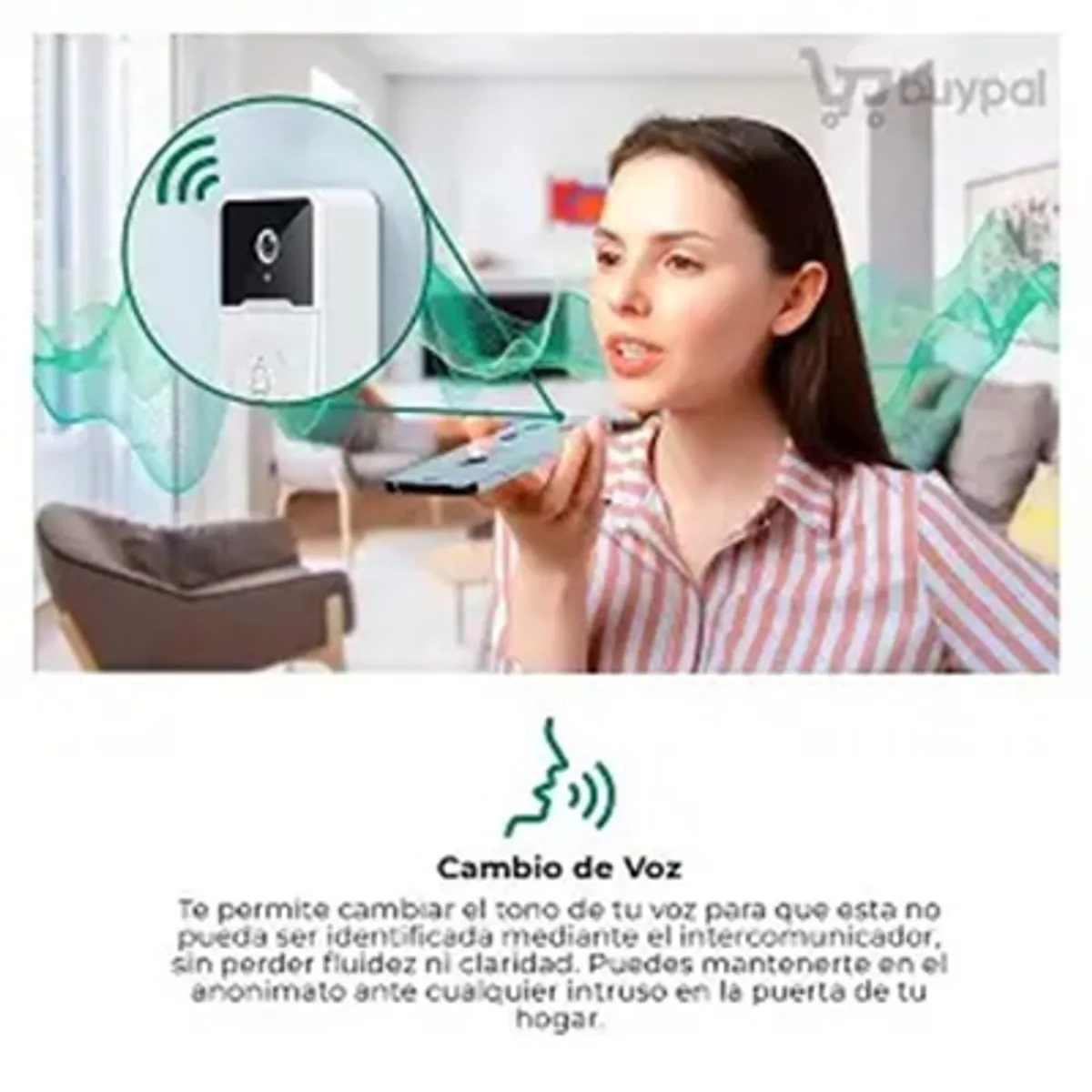 GENERICO - Timbre Inalambrico con Camara HD y Notificaciones en Tiempo Real al Telefono intercomunicador